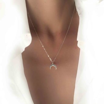 Collier Tendance 2023 Corne Lune Acier BIJOUX FANTAISIE Bijoux Acier