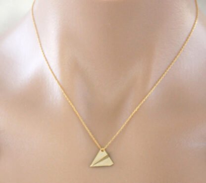 Collier Avion de papier- bijoux mignon