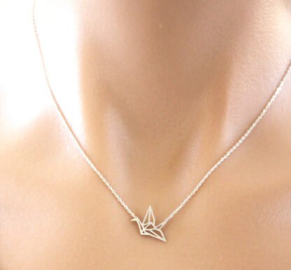 collier-origami-argent- BIJOUX ORIGAMI