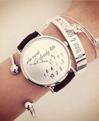 Montre tendance who cares im late noire