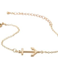 bracelet ancre dore
