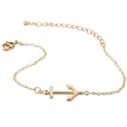 bracelet ancre dore