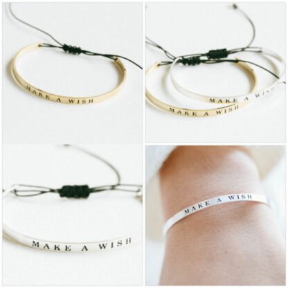 Bracelet porte bonheur manchette make a wish – Image 4