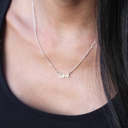 collier love argenté bijoux amour – Image 2