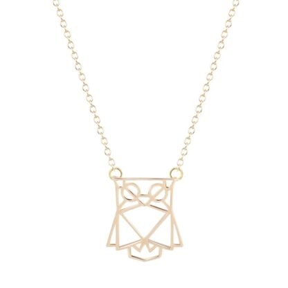collier hiboux doré bijoux plaqué or