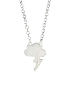 collier nuage argenté