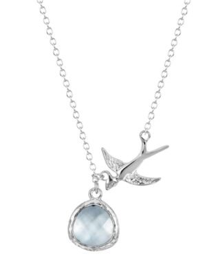 collier hirondelle argent