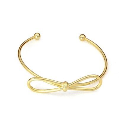 Bracelet noeud or. Manchette noeud dore
