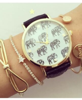 Montre elephant cuir- Montres fantaisies femme. Montres tendance 2017