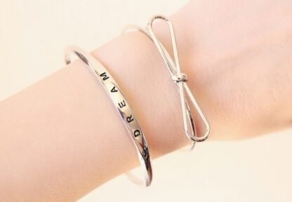 Bracelet jonc dream argent, bijoux fantaisies de créateurs 2017