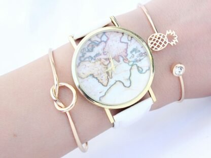 Montre carte monde blanche 2017