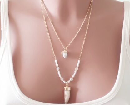 Collier tendance 2018 nacre.Collier tendance 2017
