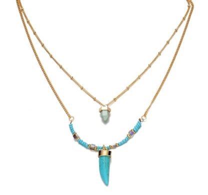 Collier été 2018 turquoise.Collier tendance 2017