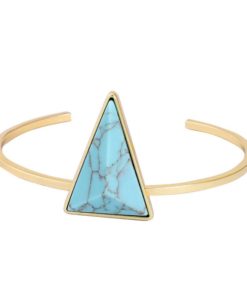 Bracelet géométrique triangle turquoise