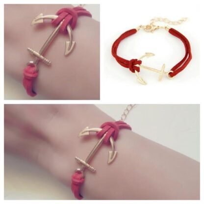 Bracelet ancre dore suede 2018