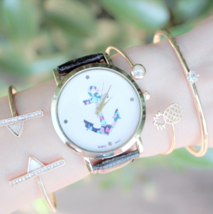 Montre ancre cuir 2018