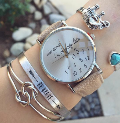 Montre tendance 2018 beige