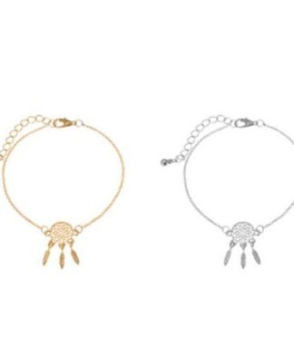 Bracelet attrape rêves argent