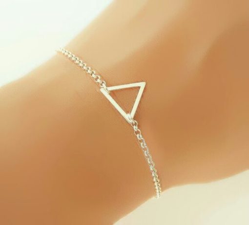 Cadeau femme- bracelet triangle argent