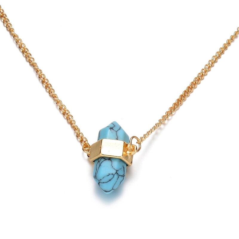 Idée cadeau bijoux Femme- Collier turquoise - BIJOUX FANTAISIE