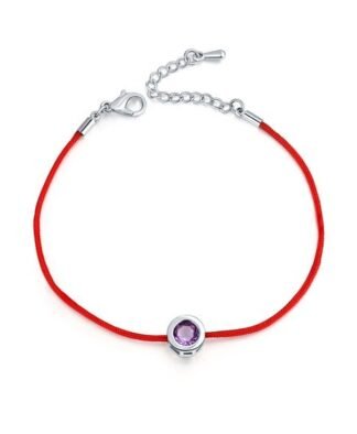 Bracelet Swarovski Zirconia cordon rouge