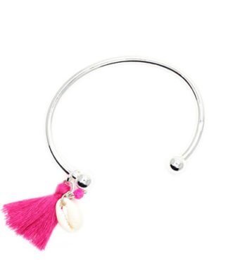 Idee cadeau femme-Bracelet jonc coquillage argent