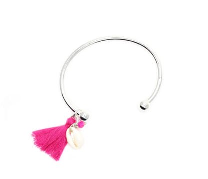 Idee cadeau femme-Bracelet jonc coquillage argent