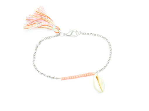 Idée cadeau- bracelet coquillage corail. Bijoux fantaisie pas cher France