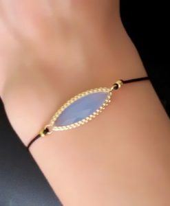 Idée cadeau femme fille -Bracelet pierre bleu