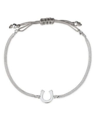 Bracelet porte bonheur cordon argent