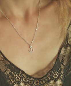 Colliers tendance 2018 -Collier ancre argent