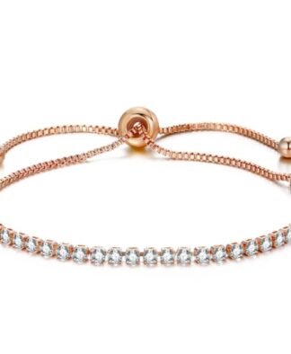 Bracelet strass swarovski or rose