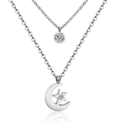 Collier multirang lune