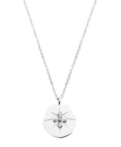 Collier medaille etoile argent