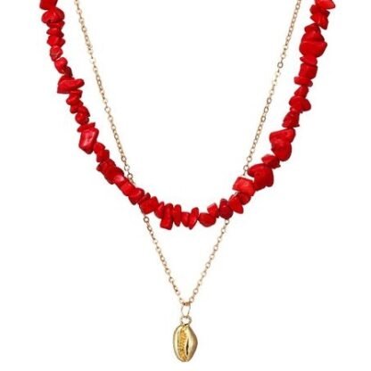 collier multirang coquillage 