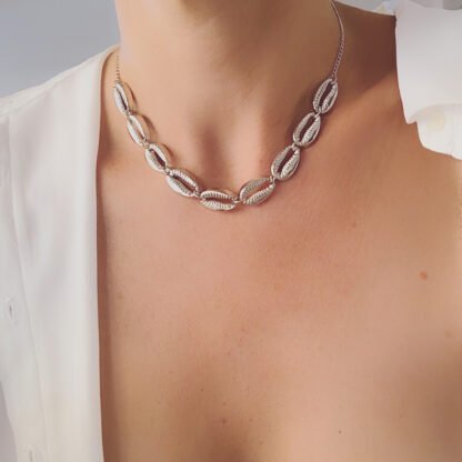 collier femme ras du cou original argent