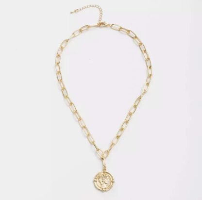 Collier cadeau femme- medaille antique