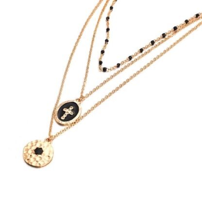 Idee cadeau femme- collier medaille martelee