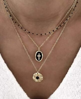 Idee cadeau femme- collier medaille martelee