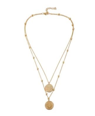 collier cadeau femme- double medaille