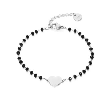 Bracelet femme coeur argent