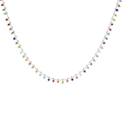 Collier fantaisie original -argente