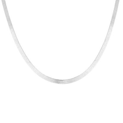 Collier simple - plaque argent