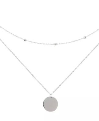 Collier femme multirangs argent