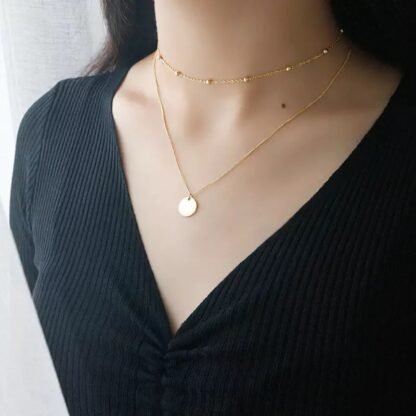 Collier femme multirangs