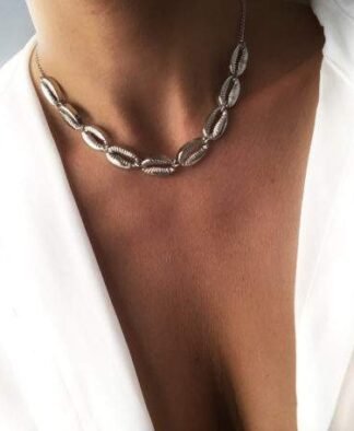 Collier tendance 2021 -argente