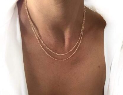 Collier tendance 2021- multirang dore