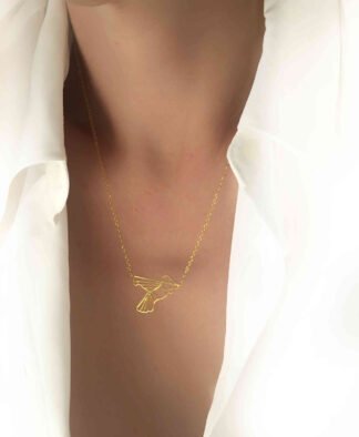 Collier tendance 2021- oiseau origami