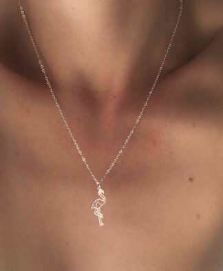 Collier tendance 2021- pendentif flamant rose