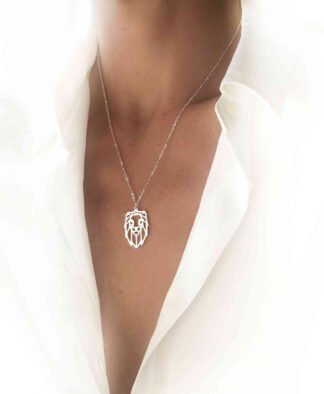 Collier tendance 2021- pendentif lion argent